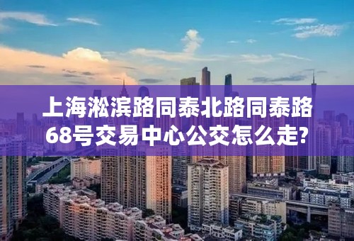 上海淞滨路同泰北路同泰路68号交易中心公交怎么走?