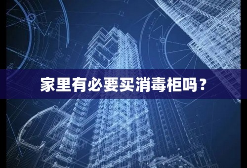 家里有必要买消毒柜吗？
