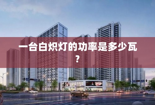 一台白炽灯的功率是多少瓦?