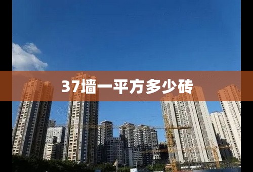 37墙一平方多少砖