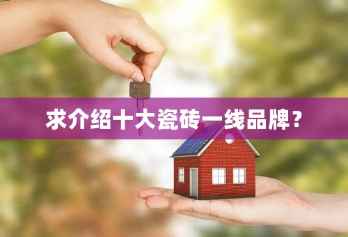 求介绍十大瓷砖一线品牌？