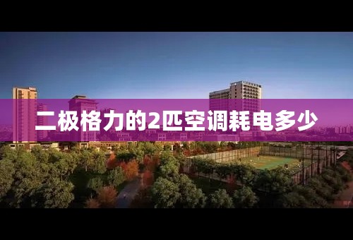 二极格力的2匹空调耗电多少
