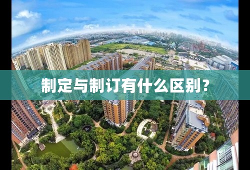 制定与制订有什么区别？