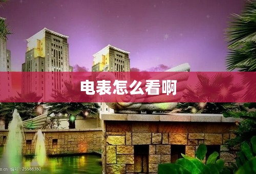 电表怎么看啊