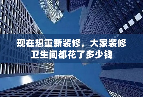 现在想重新装修，大家装修卫生间都花了多少钱