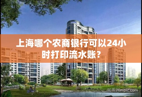 上海哪个农商银行可以24小时打印流水账？