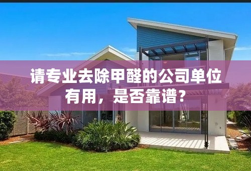 请专业去除甲醛的公司单位有用，是否靠谱？
