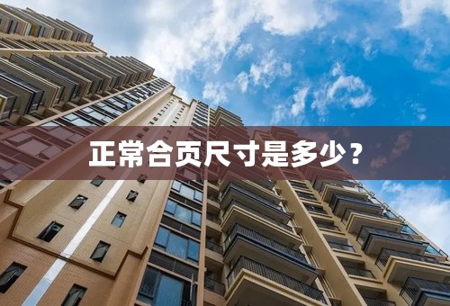 正常合页尺寸是多少？