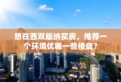 想在西双版纳买房，推荐一个环境优雅一些楼盘？