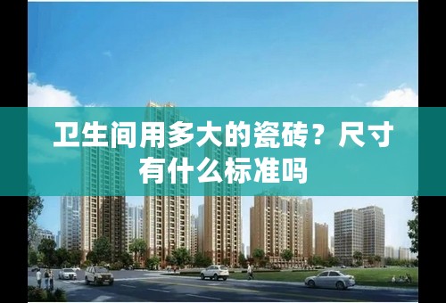 卫生间用多大的瓷砖？尺寸有什么标准吗