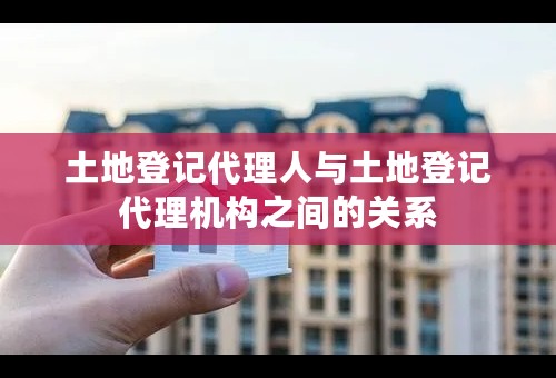 土地登记代理人与土地登记代理机构之间的关系