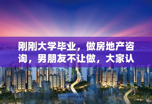 刚刚大学毕业，做房地产咨询，男朋友不让做，大家认为这个行业没前途么？
