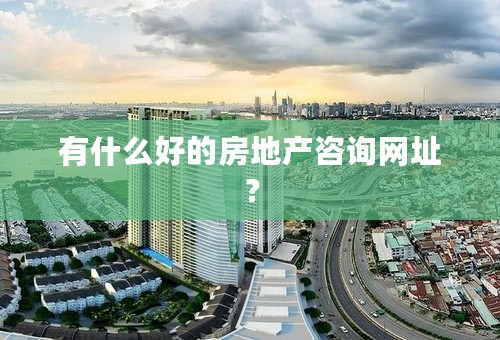 有什么好的房地产咨询网址？