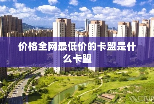 价格全网最低价的卡盟是什么卡盟