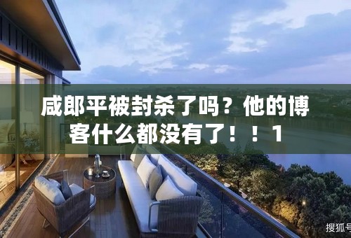 咸郎平被封杀了吗？他的博客什么都没有了！！1