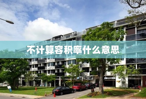 不计算容积率什么意思