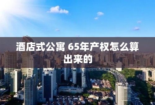 酒店式公寓 65年产权怎么算出来的