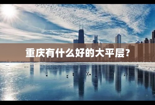 重庆有什么好的大平层？
