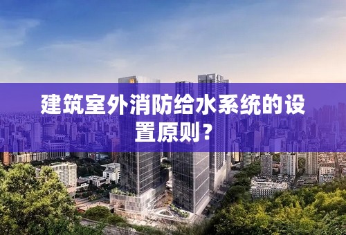 建筑室外消防给水系统的设置原则？