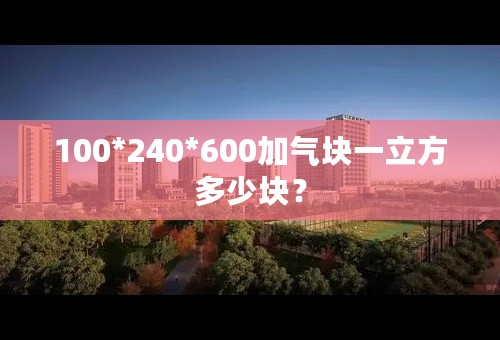 100*240*600加气块一立方多少块？