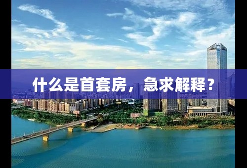 什么是首套房，急求解释？