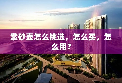 紫砂壶怎么挑选，怎么买，怎么用？