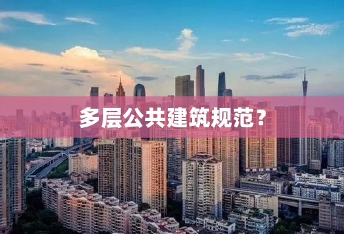 多层公共建筑规范？