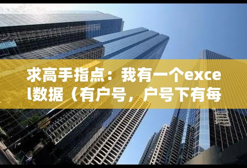 求高手指点：我有一个excel数据（有户号，户号下有每户家庭排序的成员）