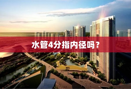 水管4分指内径吗？