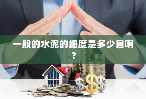 一般的水泥的细度是多少目啊？
