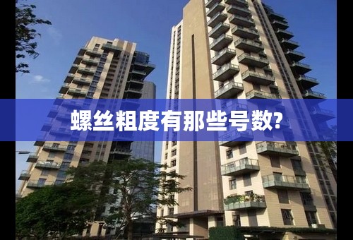 螺丝粗度有那些号数?