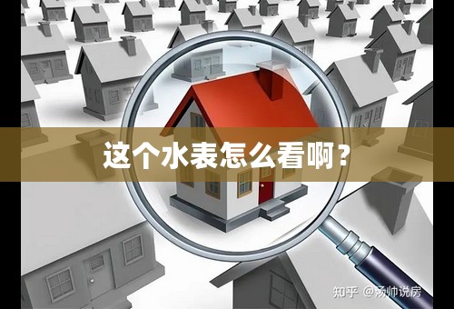 这个水表怎么看啊？