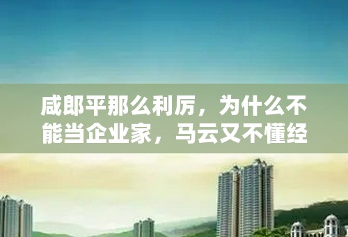 咸郎平那么利厉，为什么不能当企业家，马云又不懂经济又不懂电脑，却当上了企业家？