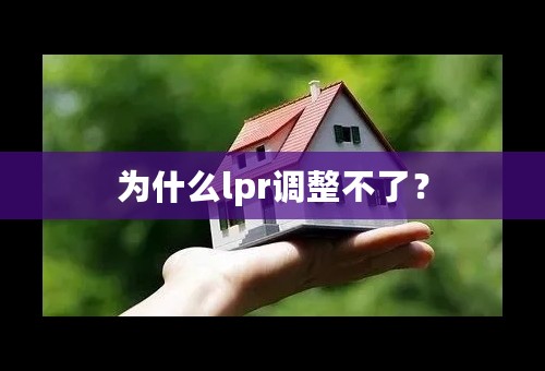 为什么lpr调整不了？