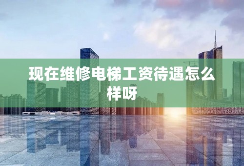 现在维修电梯工资待遇怎么样呀