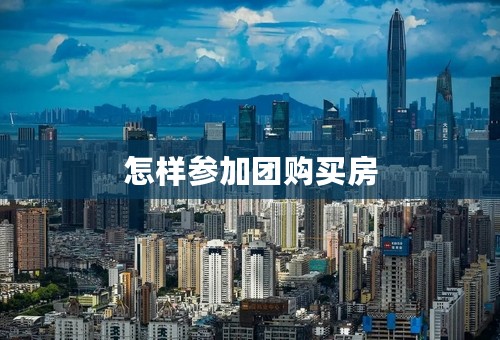 怎样参加团购买房