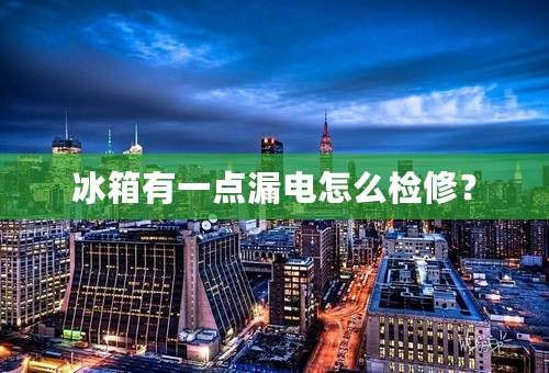 冰箱有一点漏电怎么检修？