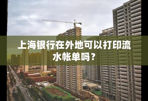 上海银行在外地可以打印流水帐单吗？