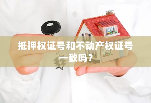 抵押权证号和不动产权证号一致吗？