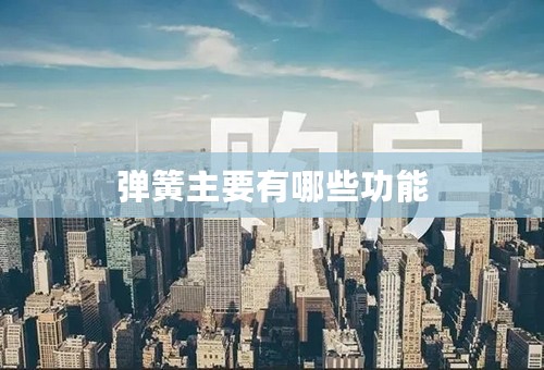 弹簧主要有哪些功能