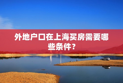 外地户口在上海买房需要哪些条件？