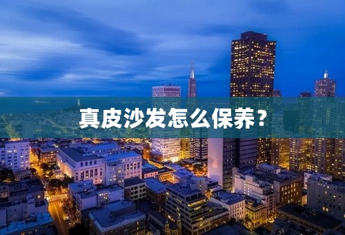 真皮沙发怎么保养？