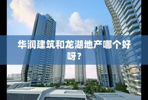 华润建筑和龙湖地产哪个好呀？