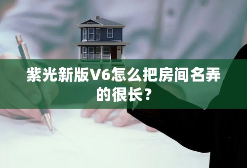 紫光新版V6怎么把房间名弄的很长？