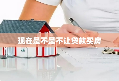 现在是不是不让贷款买房