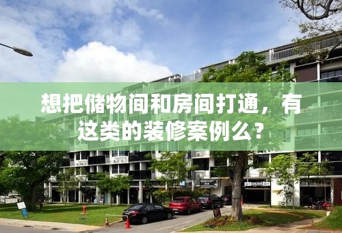 想把储物间和房间打通，有这类的装修案例么？