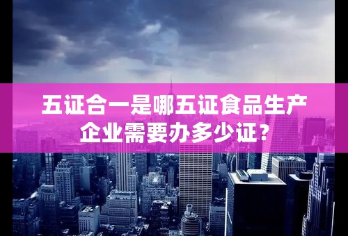 五证合一是哪五证食品生产企业需要办多少证？