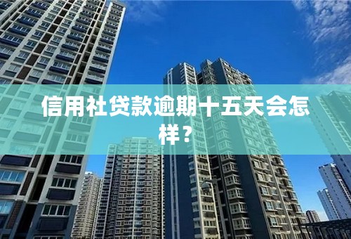 信用社贷款逾期十五天会怎样？