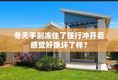 冬天手刹冻住了强行冲开后感觉好像坏了样？