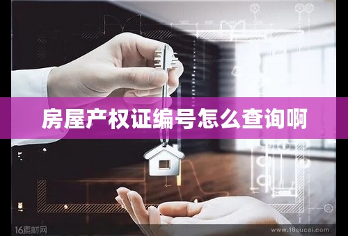 房屋产权证编号怎么查询啊
